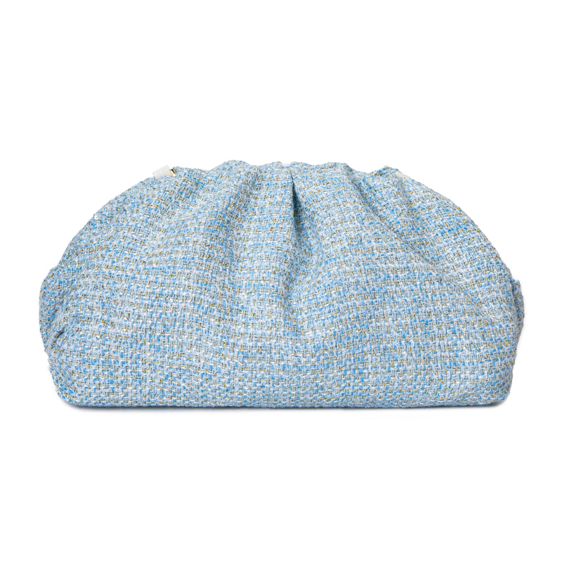 TWEED POUCH BAG LIGHT BLUE TWEED POUCH BAG LIGHT BLUE