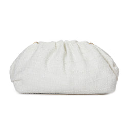 TWEED POUCH BAG OFF WHITE TWEED POUCH BAG OFF WHITE