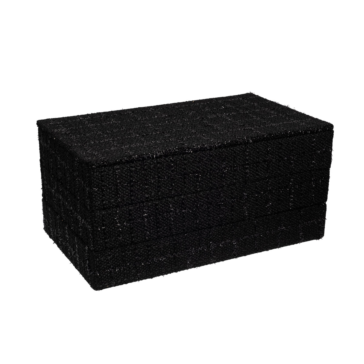 TWEED STACKER JEWELLERY BOX BLACK