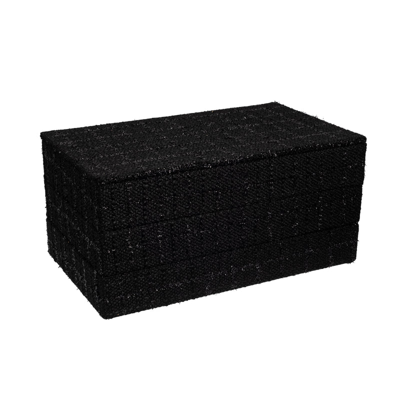 TWEED STACKER JEWELLERY BOX BLACK