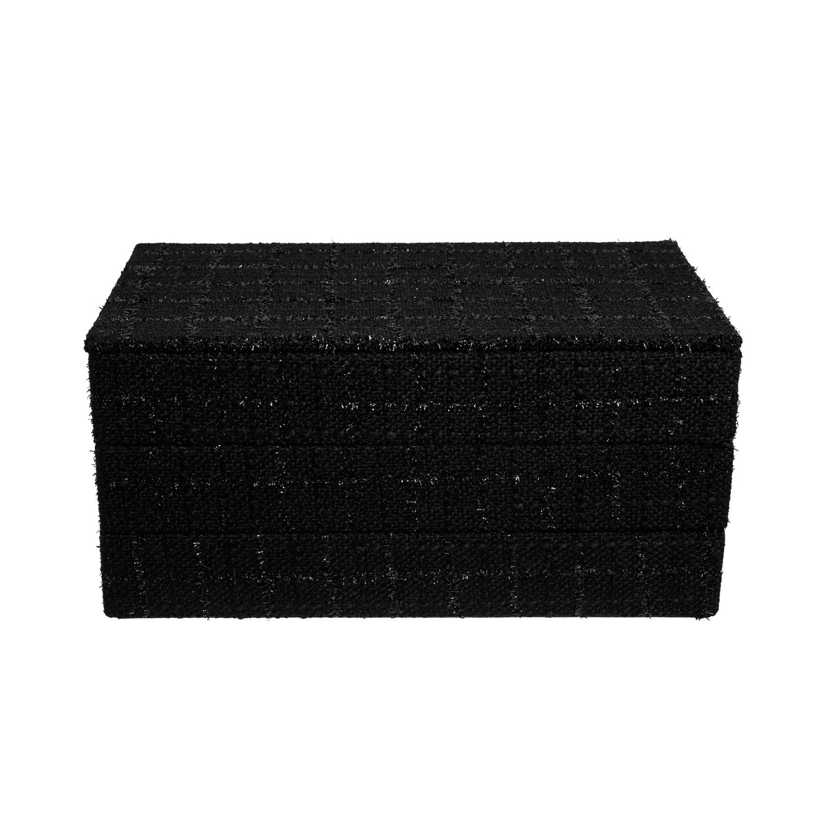 TWEED STACKER JEWELLERY BOX BLACK