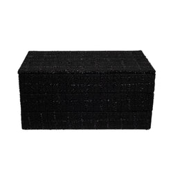 TWEED STACKER JEWELLERY BOX BLACK