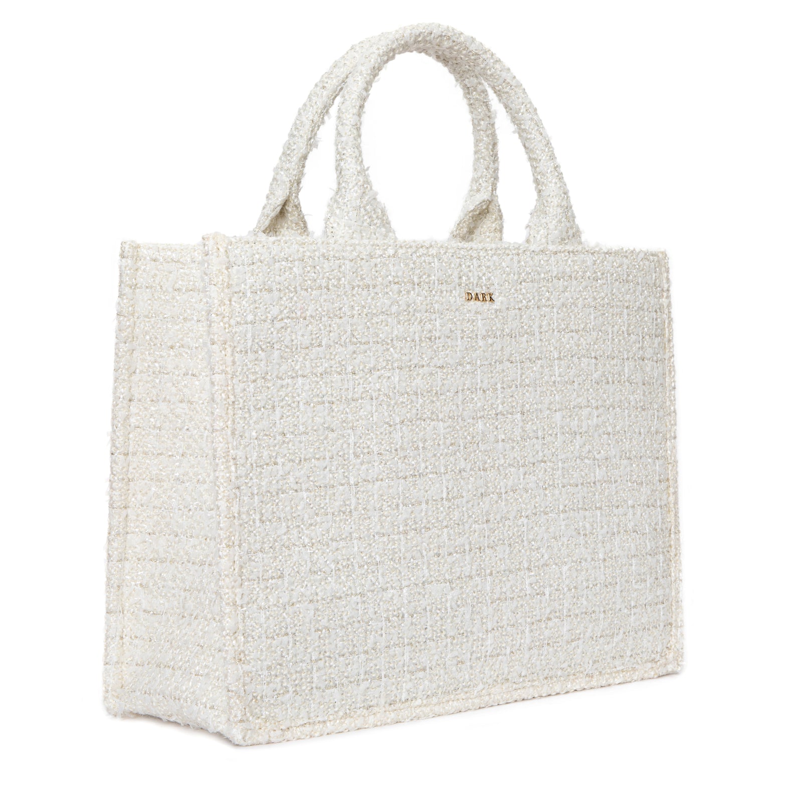 TWEED TOTE BAG SMALL VANILLA DARK department