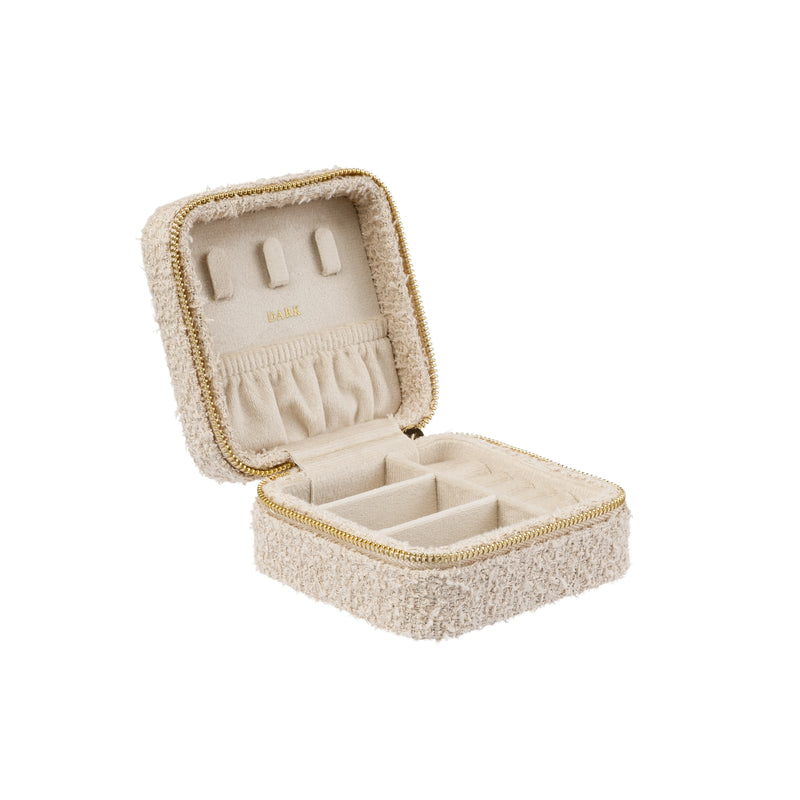 TWEED JEWELLERY BOX MINI SAND