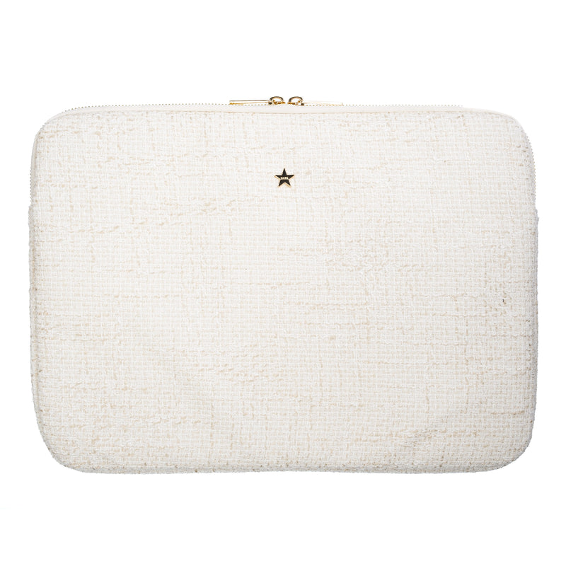 TWEED MAC COVER OFF WHITE W/SAND