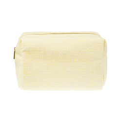 TWEED MAKE-UP POUCH LARGE PALE YELLOW