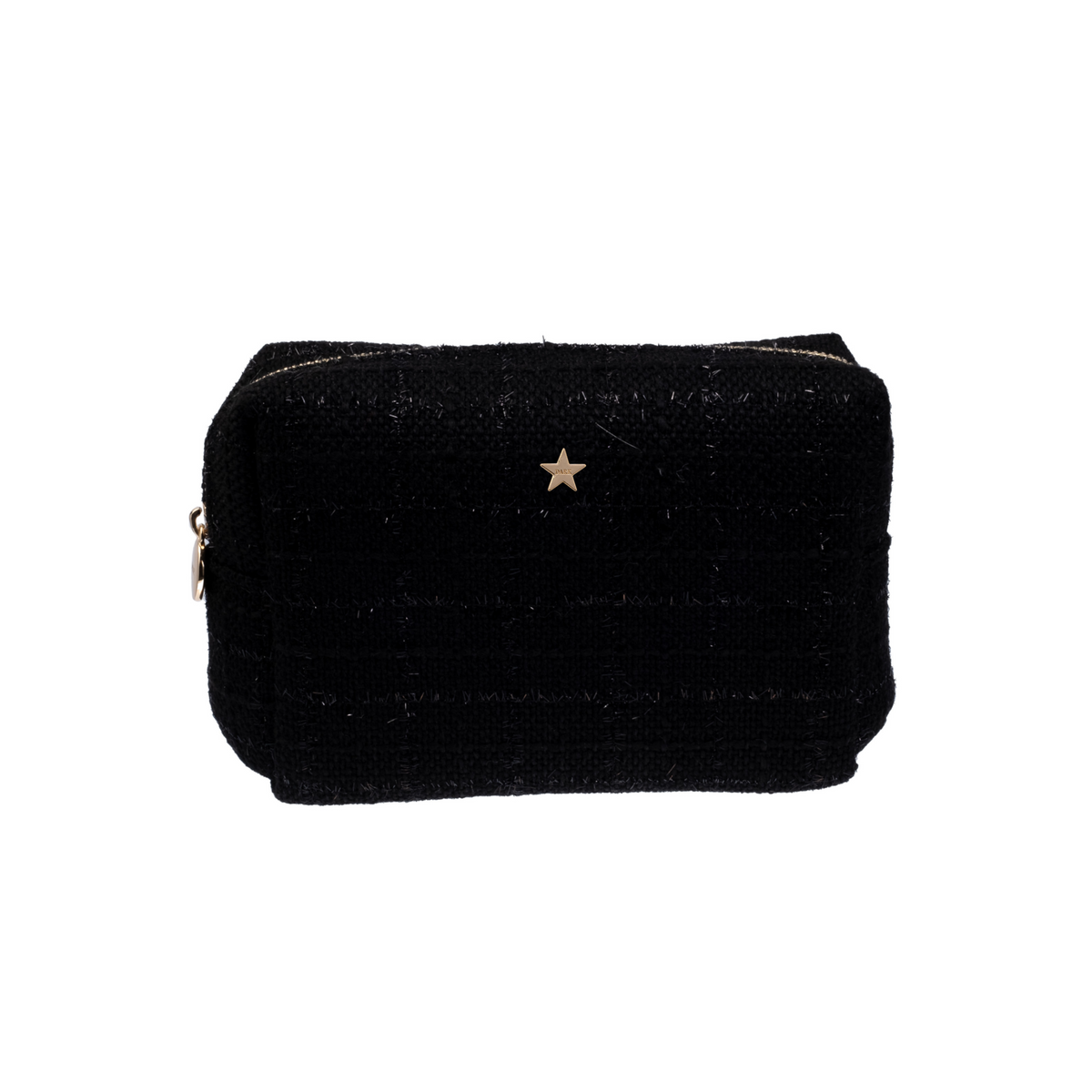 TWEED MAKE-UP POUCH SMALL BLACK