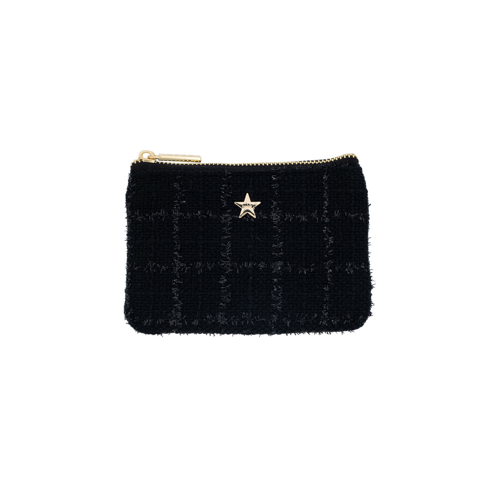 TWEED MINI POUCH BLACK TWEED MINI POUCH BLACK