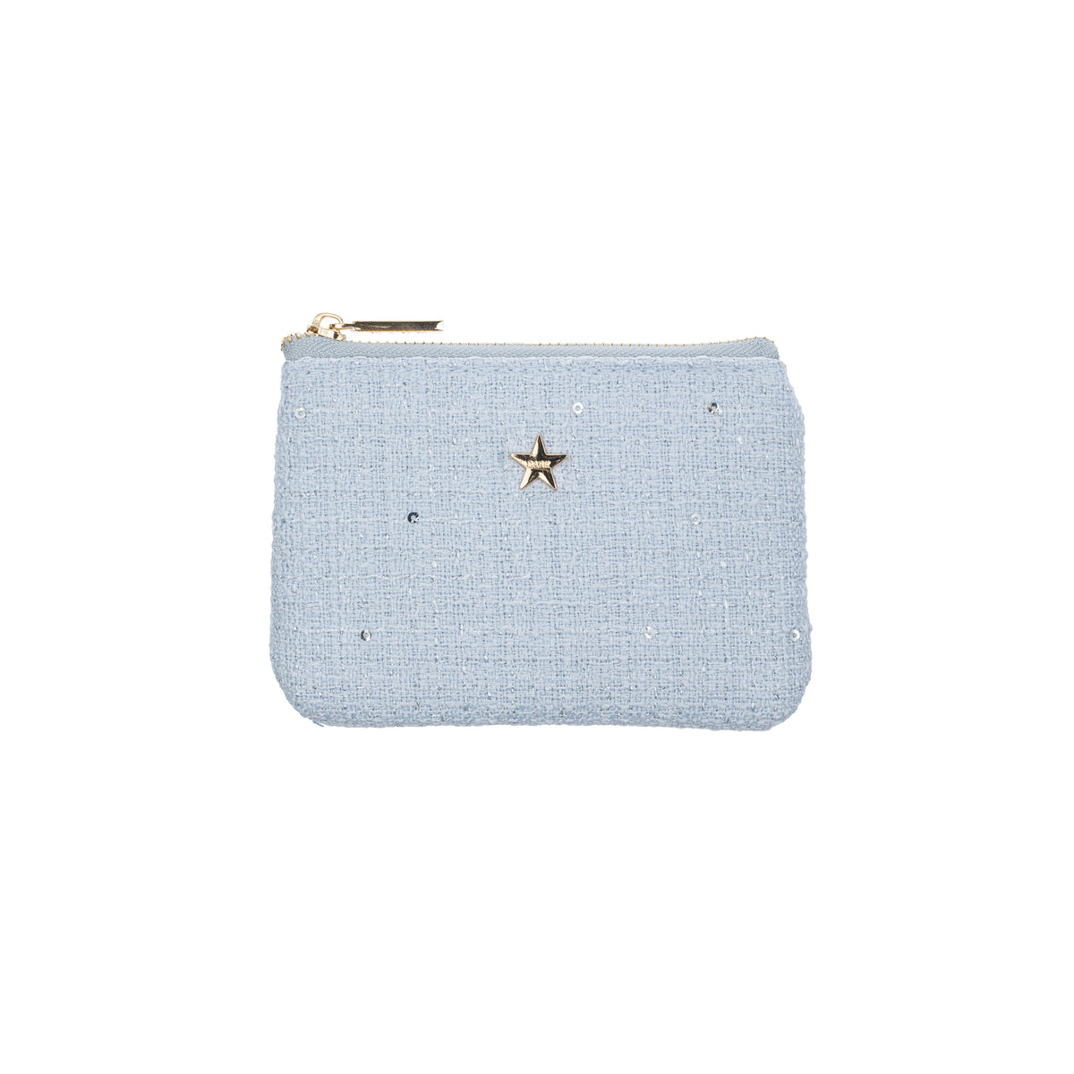 TWEED MINI POUCH COOL BABY BLUE