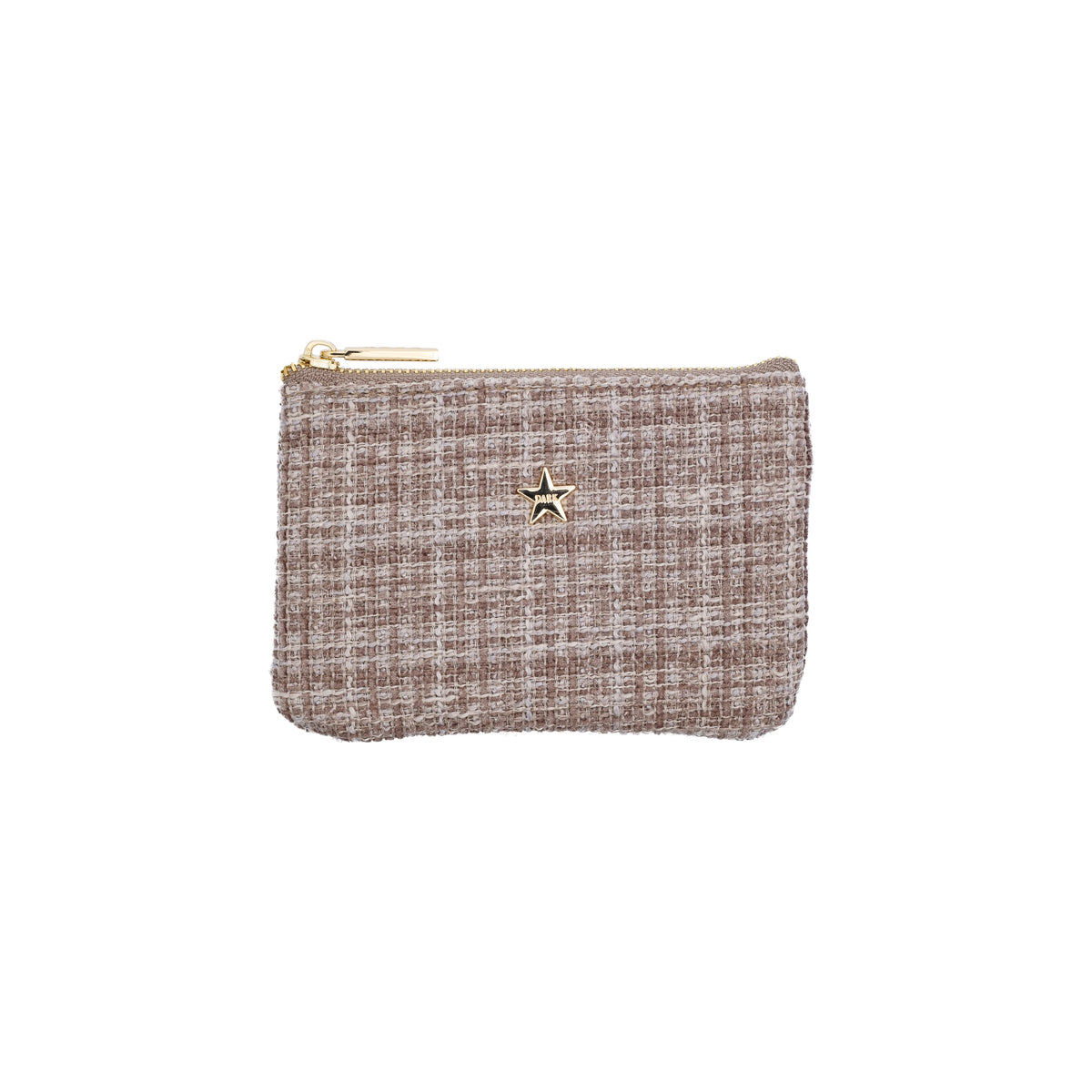 TWEED MINI POUCH WARM TAUPE