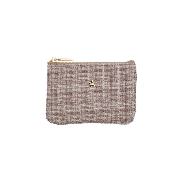 TWEED MINI POUCH WARM TAUPE