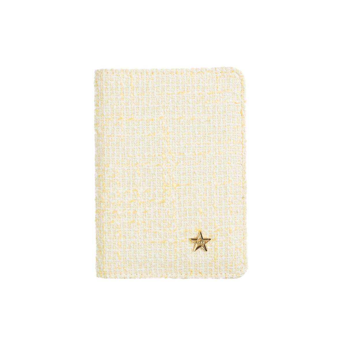 TWEED PASSPORT COVER PALE YELLOW