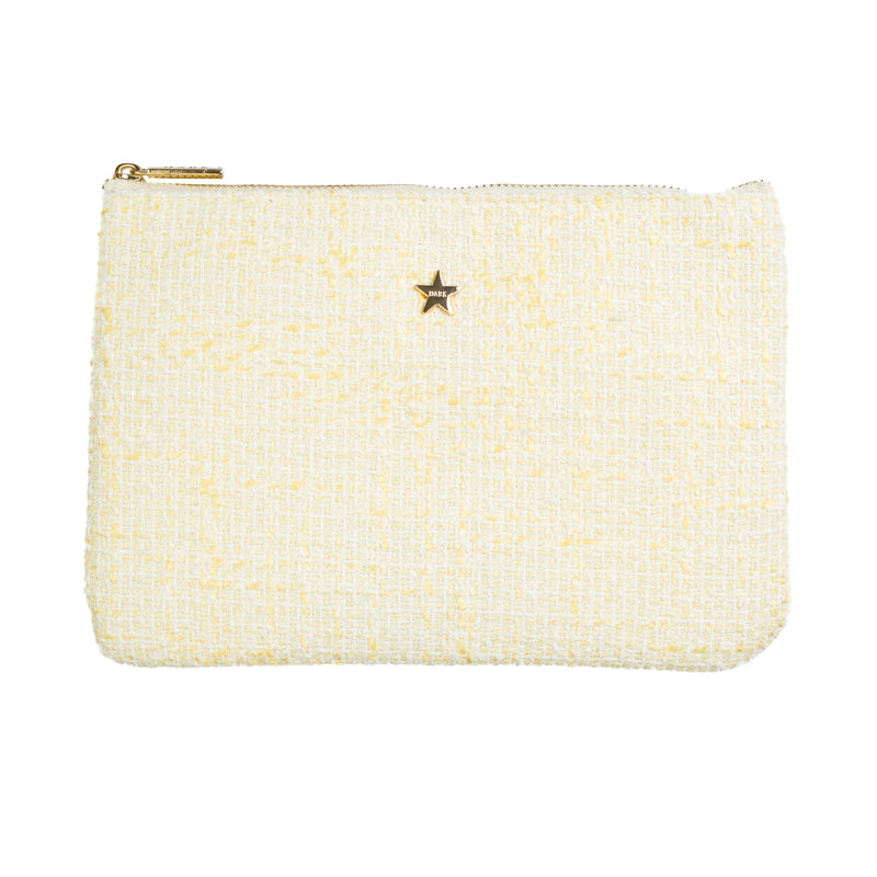 TWEED SMALL POUCH PALE YELLOW