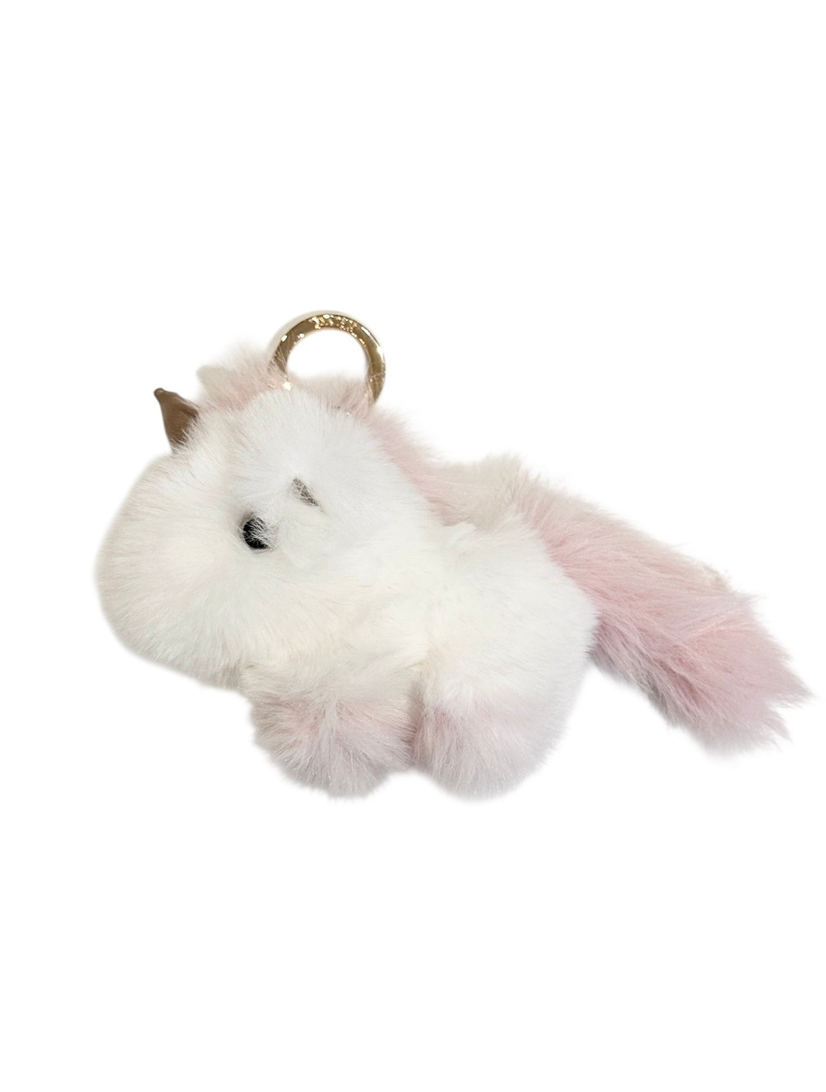 UNICORN BAG CHARM OFF WHITE W/PALE ROSE