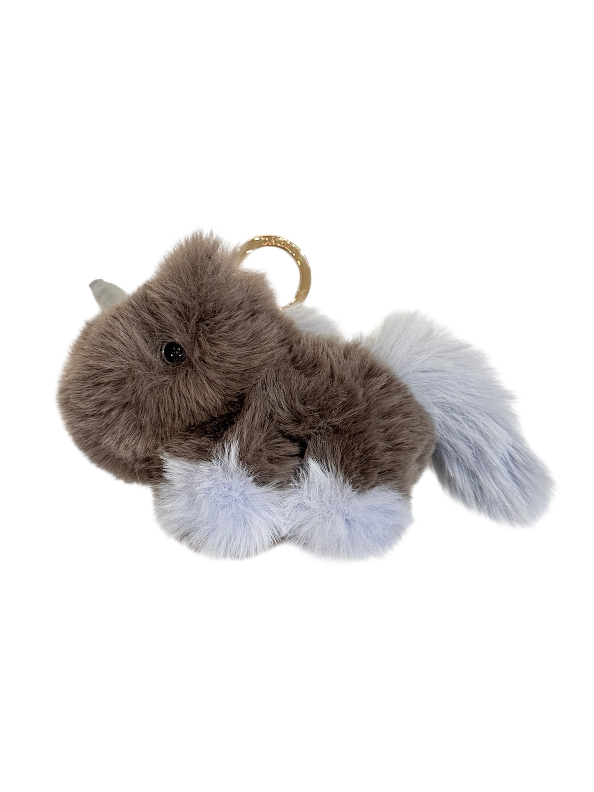 UNICORN BAG CHARM WARM TAUPE W/COOL BLUE