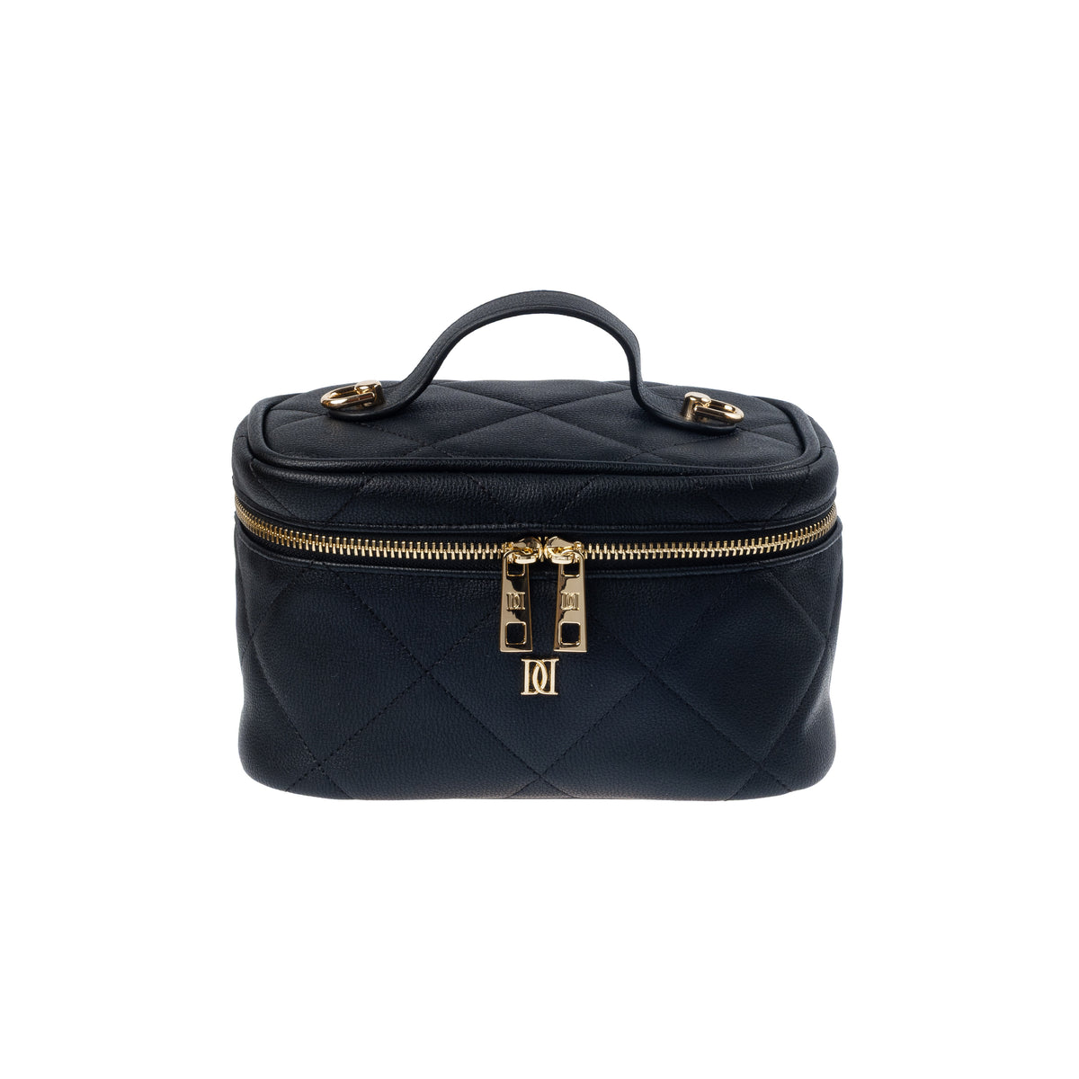 VEGAN LEATHER VANITY BAG SMALL BLACK