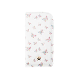 VELVET EYEWEAR CASE OFF WHITE BUTTERFLY PATTERN