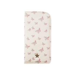 VELVET EYEWEAR CASE SAND BUTTERFLY PATTERN