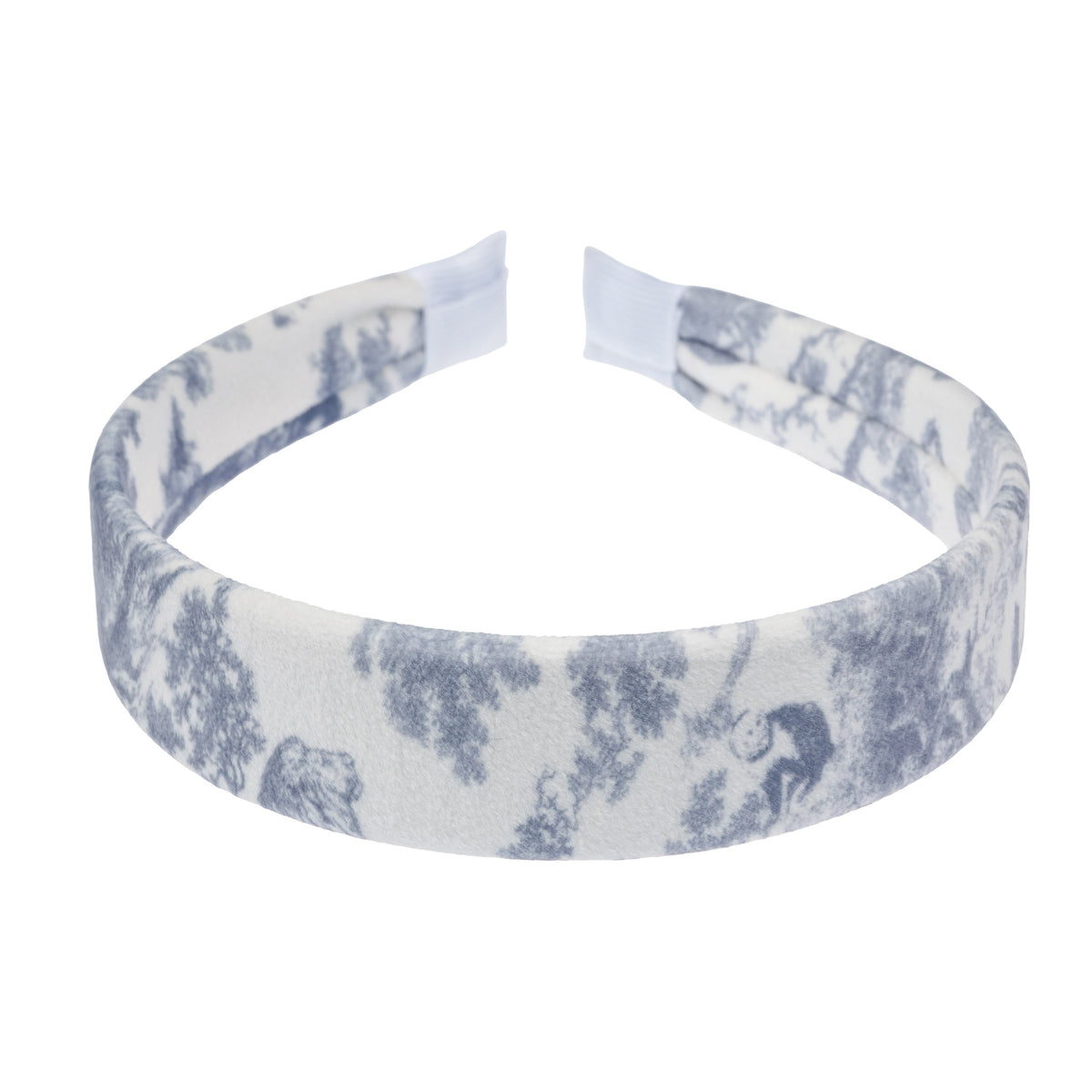 VELVET HAIR BAND COUNTRY BLUE SAVANNAH PATTERN