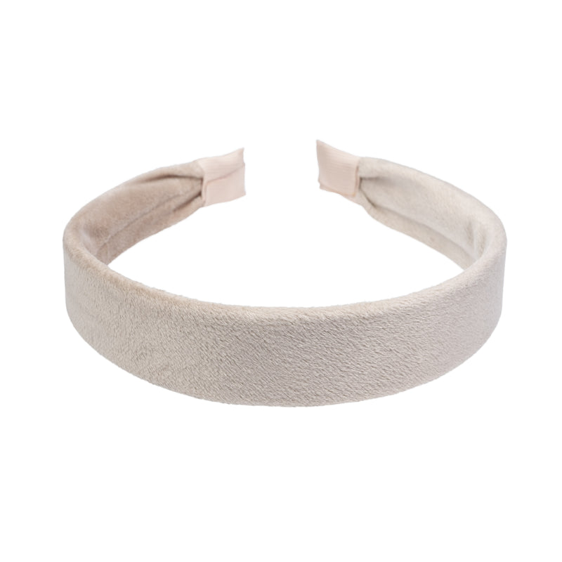 VELVET HAIR BAND DARK SAND