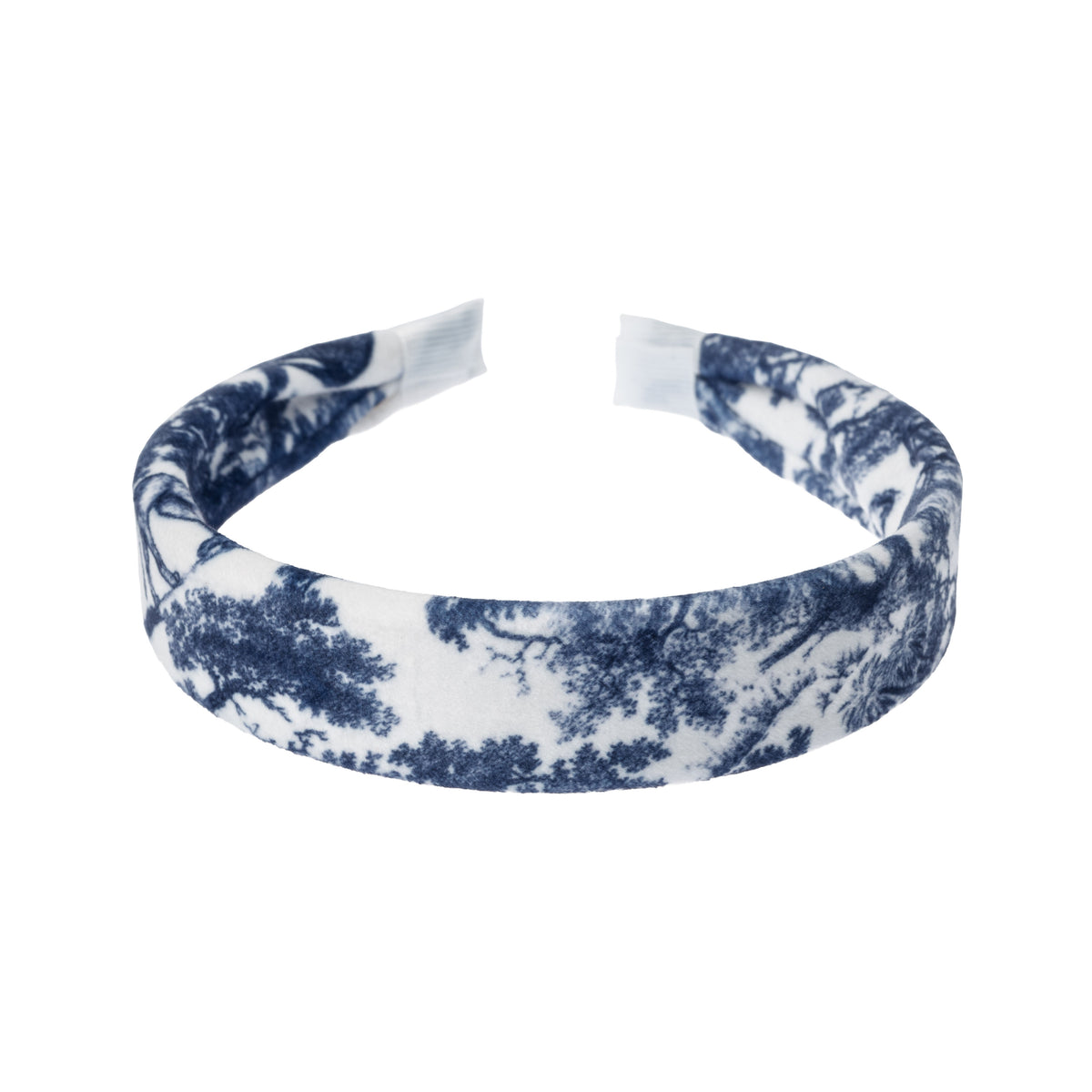 VELVET HAIR BAND NAVY BLUE SAVANNAH PATTERN