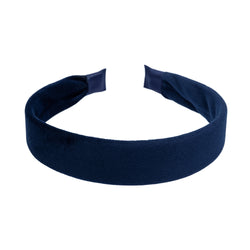 VELVET HAIR BAND NAVY BLUE