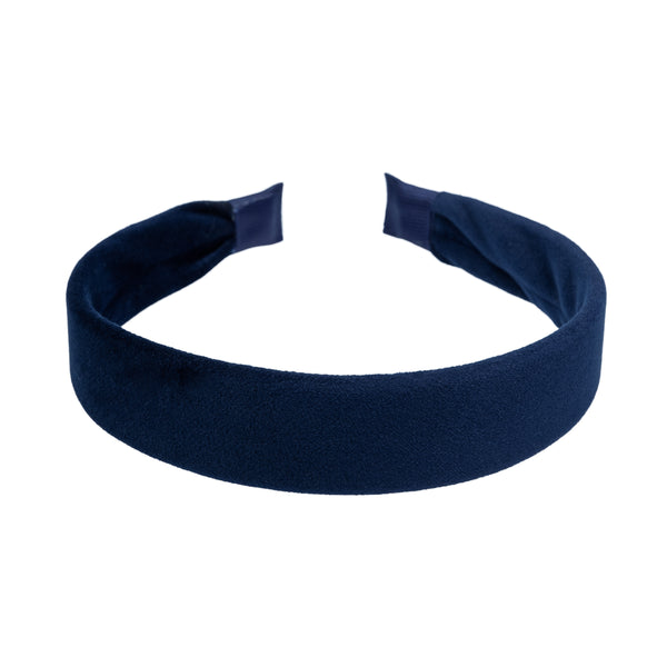VELVET HAIR BAND NAVY BLUE