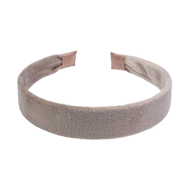 VELVET HAIR BAND WARM TAUPE