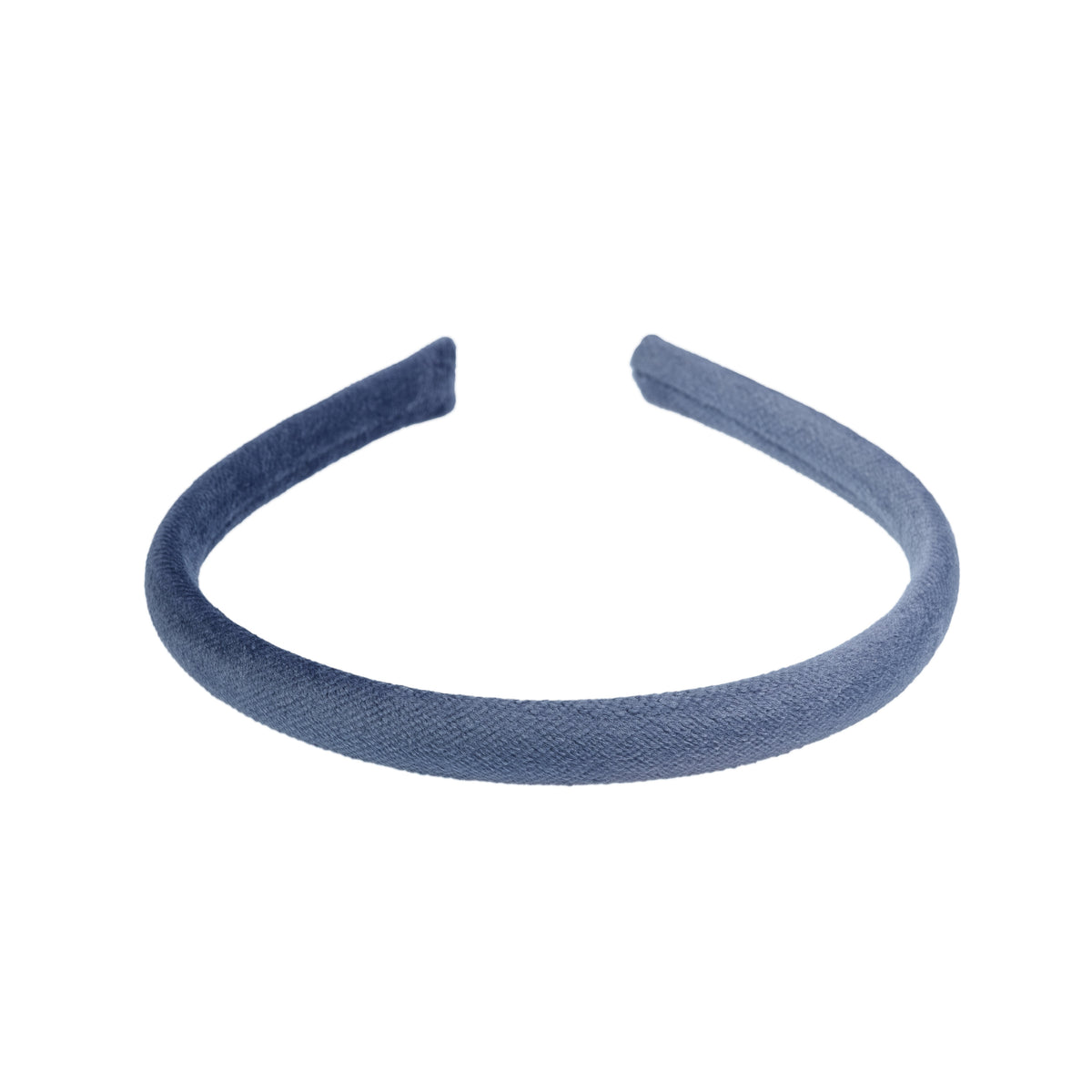 VELVET HAIR BAND THIN GRISALLE BLUE