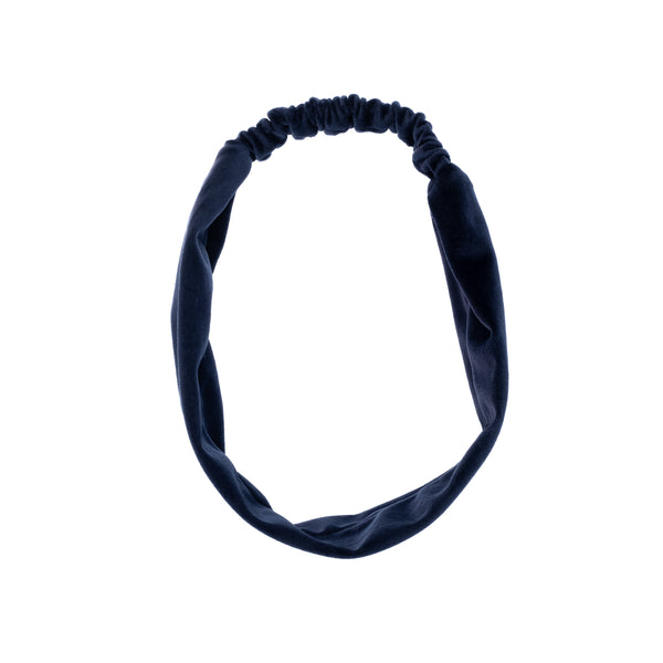 VELVET HEADBAND NAVY BLUE