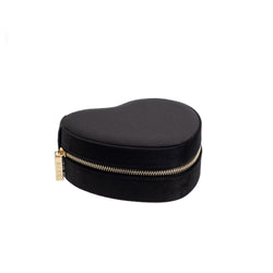 VELVET HEART JEWELLERY BOX BLACK