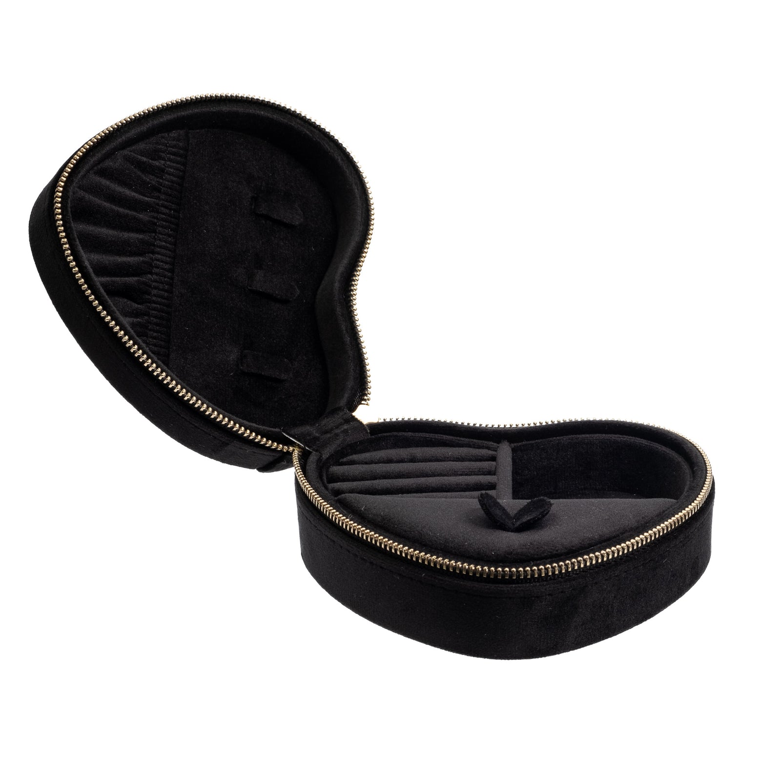 VELVET HEART JEWELLERY BOX BLACK VELVET HEART JEWELLERY BOX BLACK
