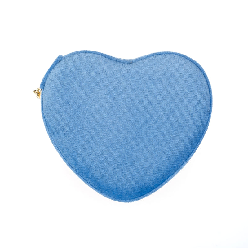 VELVET HEART JEWELLERY BOX IBIZA BLUE