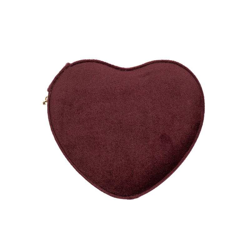 VELVET HEART JEWELLERY BOX MAROON