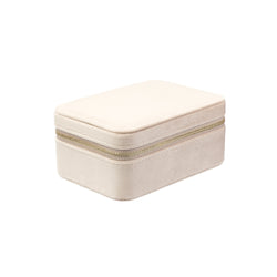 VELVET JEWELLERY BOX DARK SAND