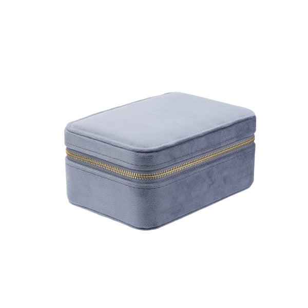 VELVET JEWELLERY BOX GRISALLE BLUE