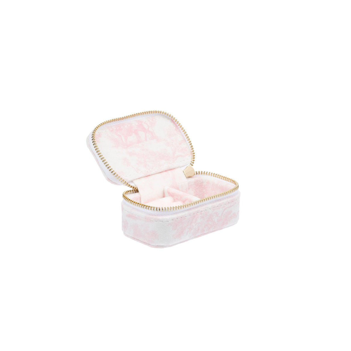 VELVET JEWELLERY BOX MICRO COTTON CANDY SAVANNAH PATTERN