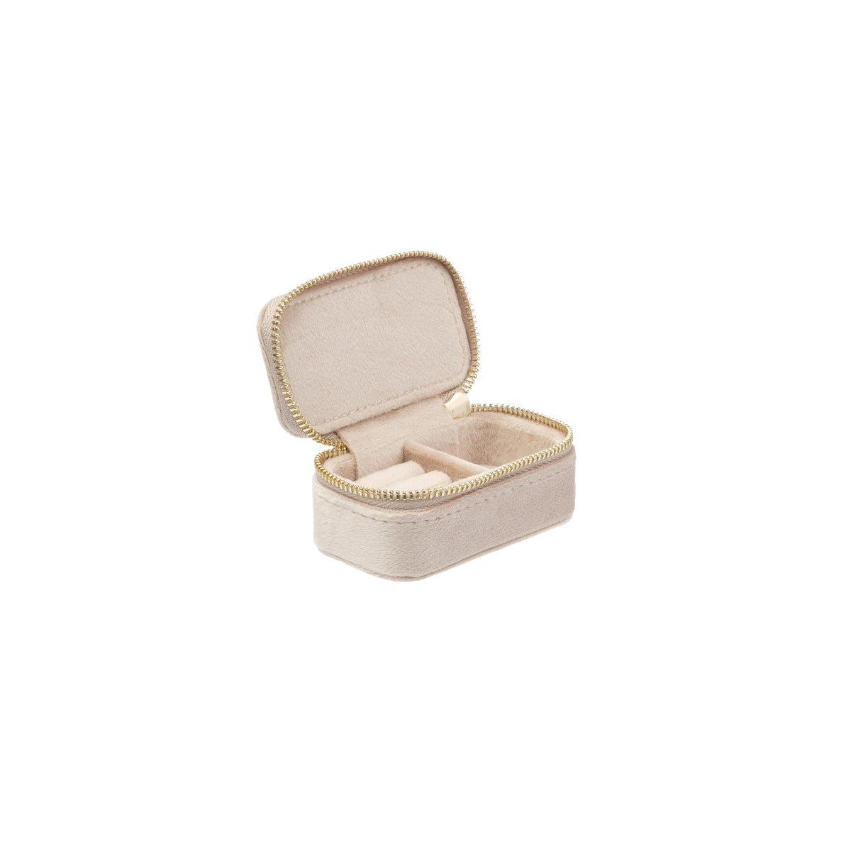 VELVET JEWELLERY BOX MICRO DARK SAND