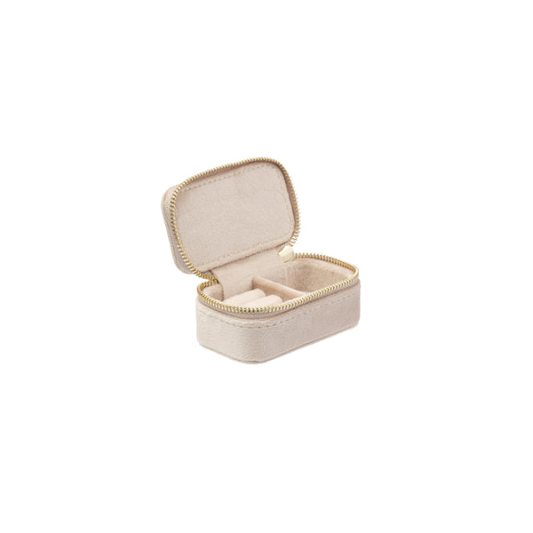 VELVET JEWELLERY BOX MICRO DARK SAND