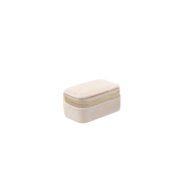 VELVET JEWELLERY BOX MICRO DARK SAND