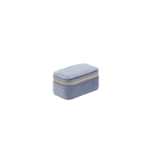 VELVET JEWELLERY BOX MICRO GRISALLE BLUE