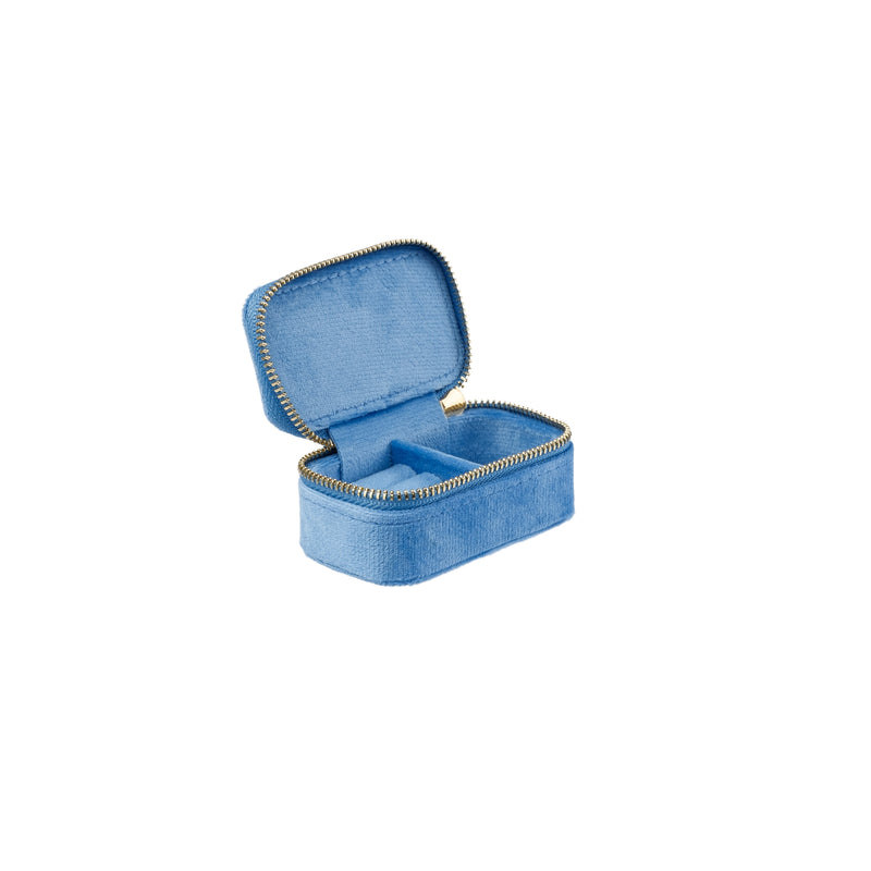 VELVET JEWELLERY BOX MICRO IBIZA BLUE