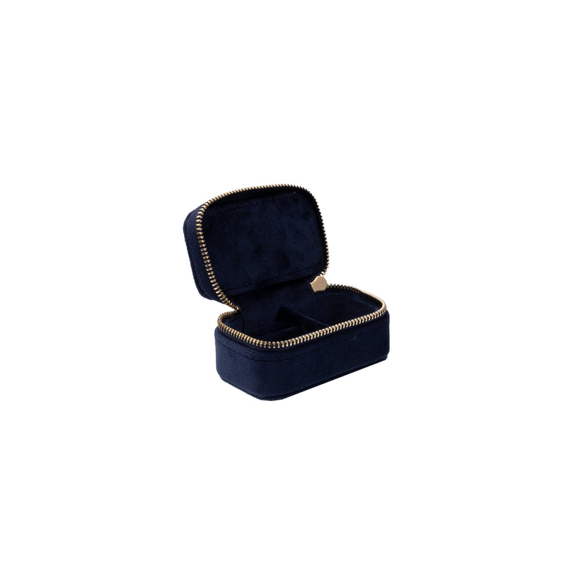 VELVET JEWELLERY BOX MICRO NAVY BLUE
