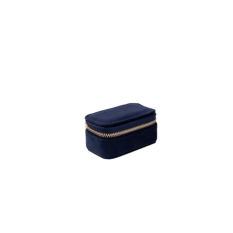 VELVET JEWELLERY BOX MICRO NAVY BLUE