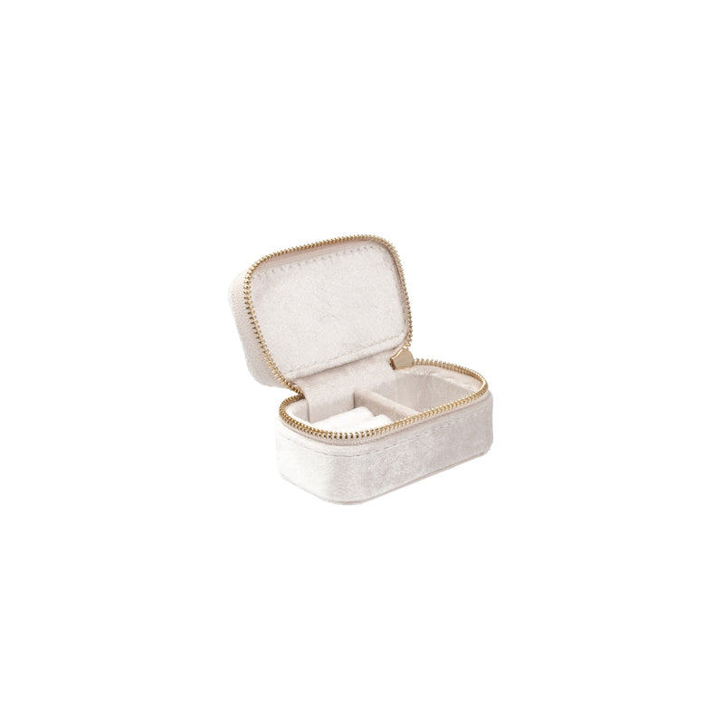 VELVET JEWELLERY BOX MICRO OFF WHITE