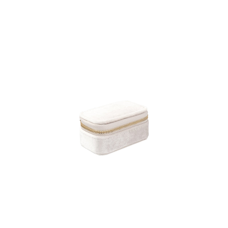 VELVET JEWELLERY BOX MICRO OFF WHITE