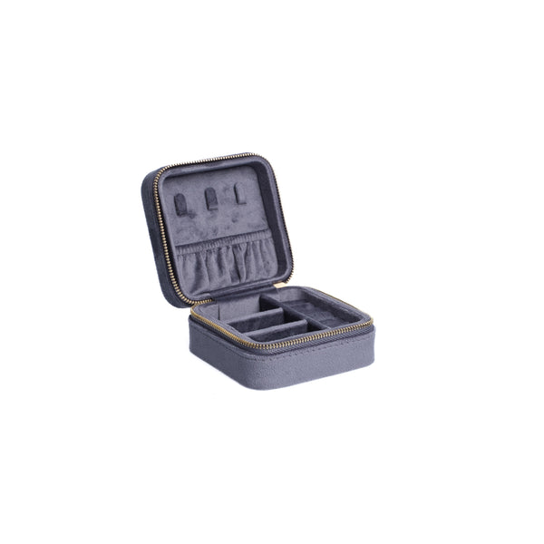 VELVET JEWELLERY BOX MINI GRISALLE BLUE