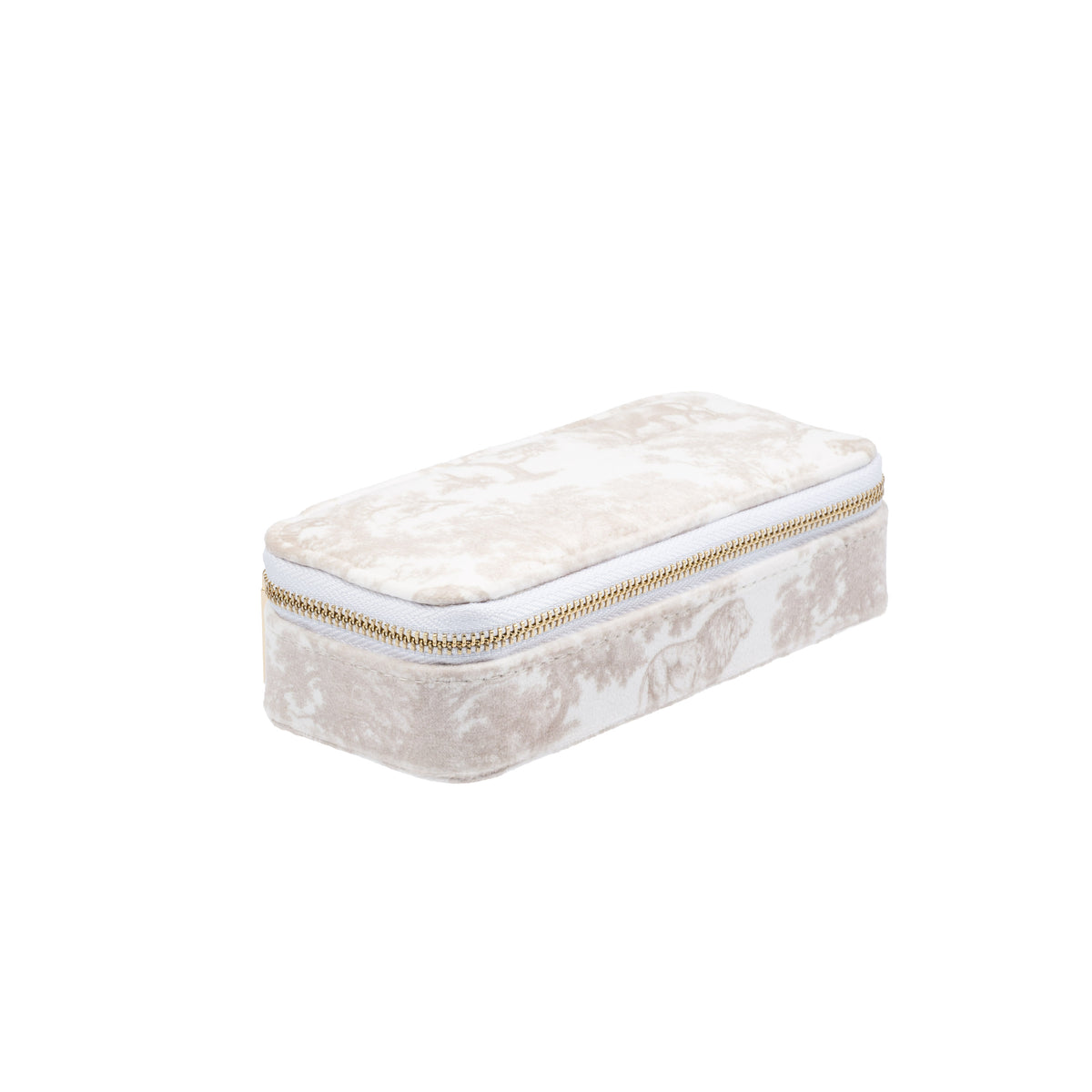 VELVET JEWELLERY BOX MINI SAND SAVANNAH PATTERN