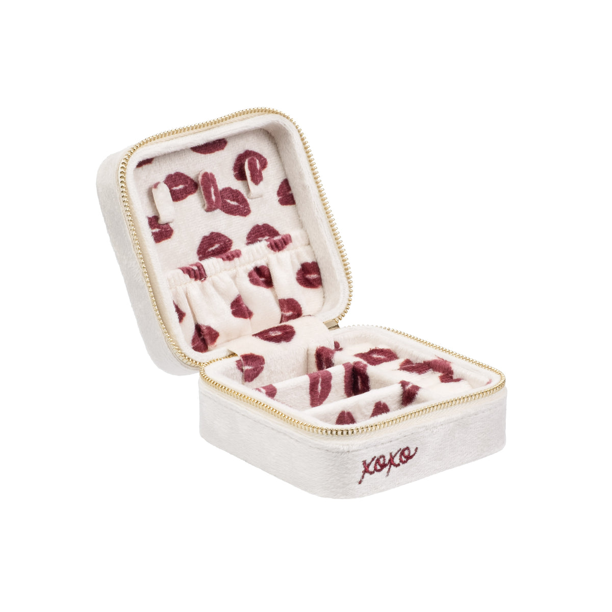 VELVET JEWELLERY BOX MINI SANTA BABY