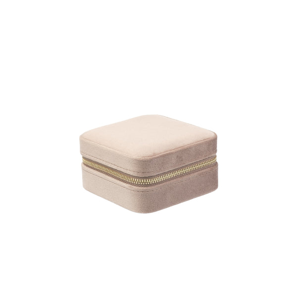 VELVET JEWELLERY BOX MINI WARM TAUPE